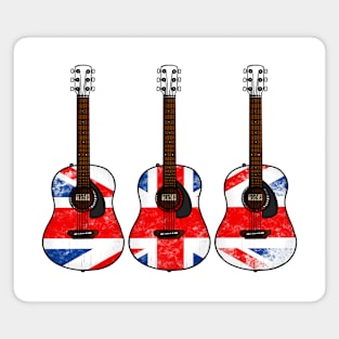 Acoustic Guitar UK Flag Guitarist British Musician Magnet